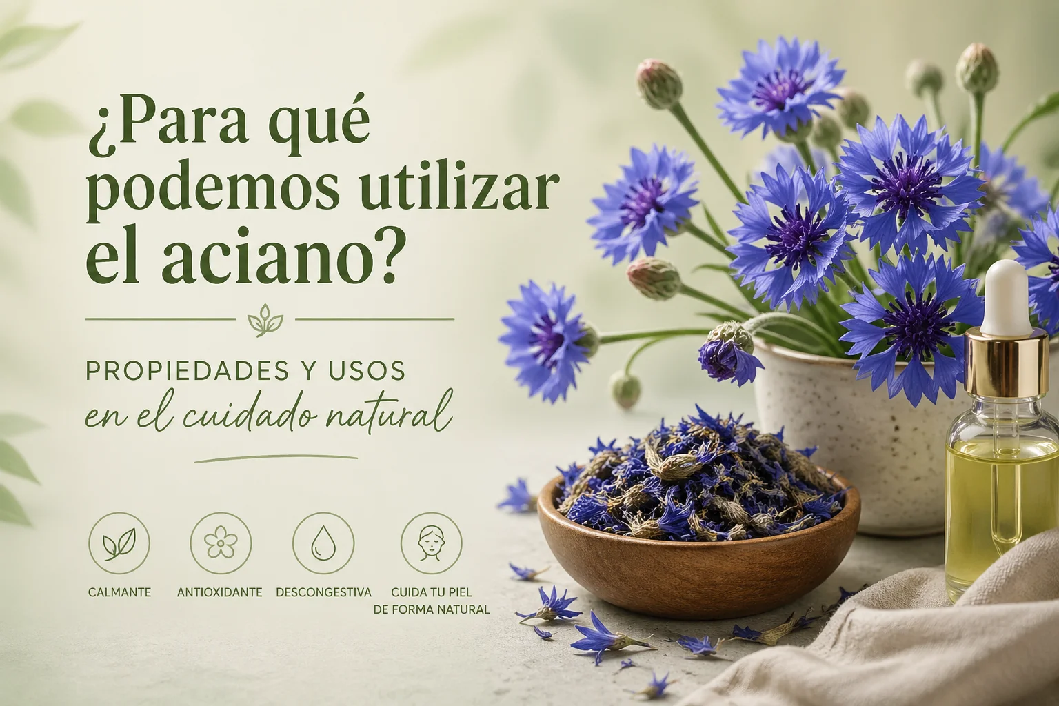 Flores de aciano para el cuidado natural